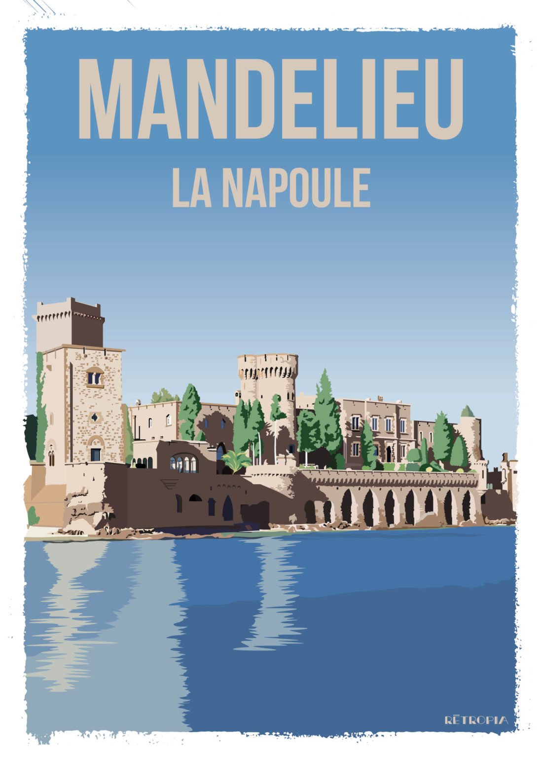 Mandelieu La Napoule - Affiche décorative Retropia