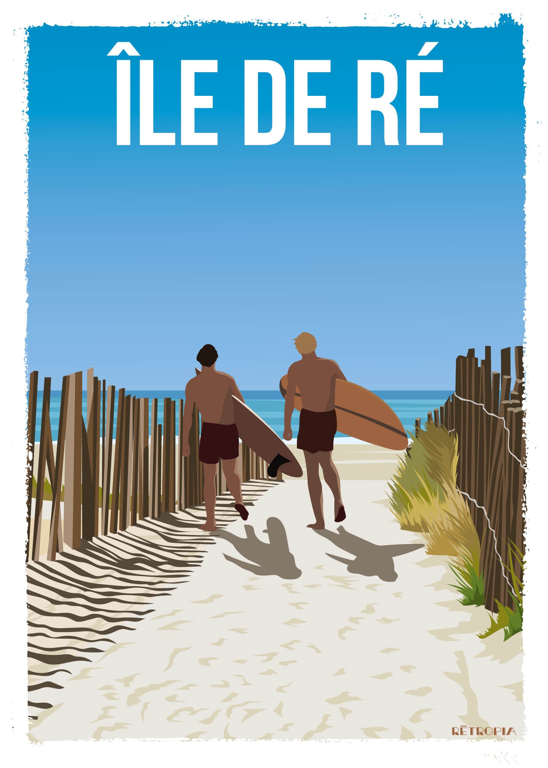 Poster Vintage Île De La Réunion YNIEILUU 30x45 Cm - Impression Haute Qualité, Décoration Murale, Pour Salon, Bureau, Cadeau